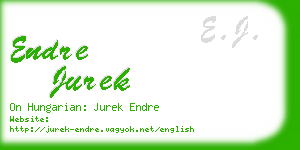 endre jurek business card